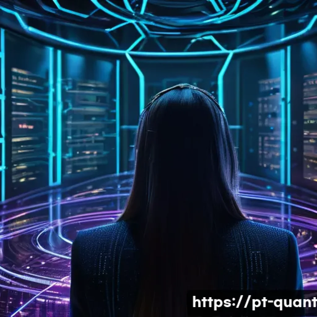 양자 보안 기술의 연구 및 개발 동향 - **Prompt 1: The Quantum Threat and the Urgent Need for New Defenses**
    "A sleek, futuristic, and ...