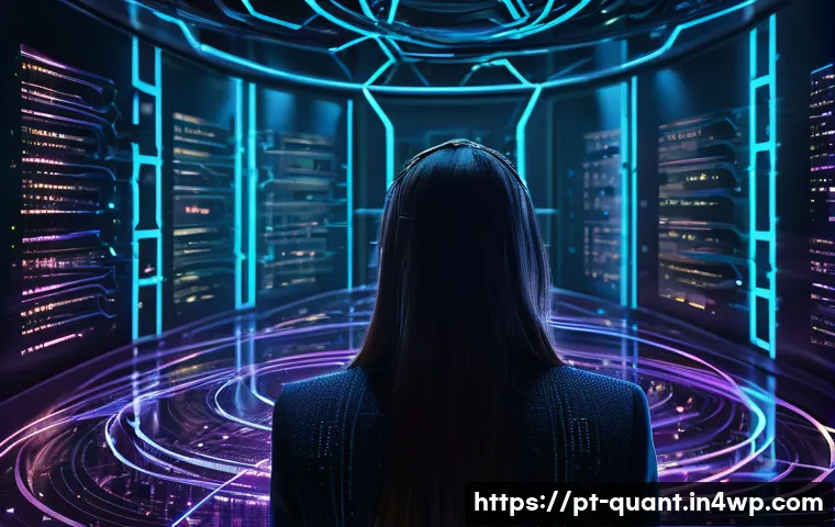 양자 보안 기술의 연구 및 개발 동향 - **Prompt 1: The Quantum Threat and the Urgent Need for New Defenses**
    "A sleek, futuristic, and ...