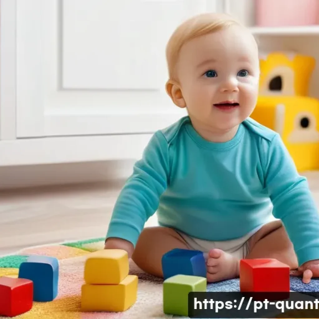 양자 암호화 vs 고전 암호화 차이점 - **Prompt:** "A toddler wearing a cloth diaper, happily playing with colorful building blocks on a so...