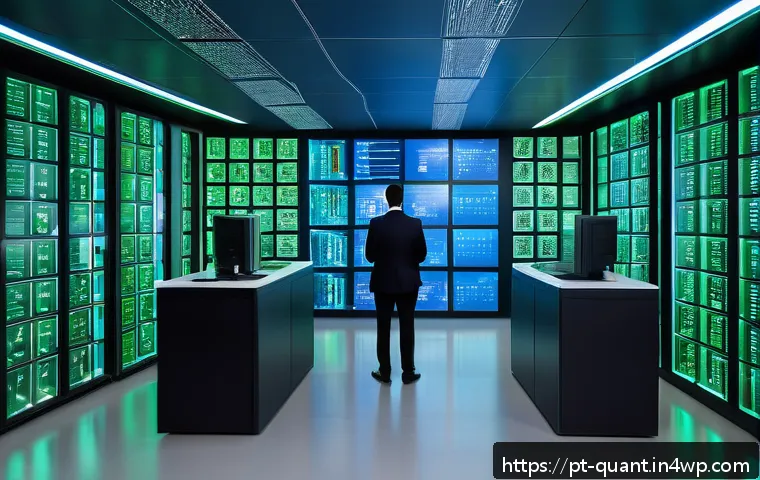 양자 보안 기술의 활용 가능성과 한계 - A futuristic Brazilian financial institution’s secure data center, showcasing advanced quantum crypt...
